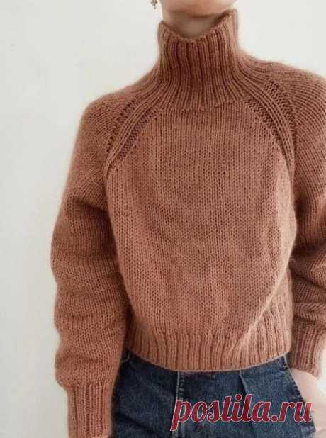 Простой свитер спицами