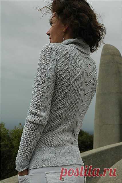 Вязаный женский винтажный пуловер из Vogue.