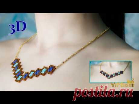 Tutorial shows you how to make Beaded Necklace. Peyote Stitch Necklace Design. You can use this beading pattern for making Beaded Earrings, Necklace or Brace...