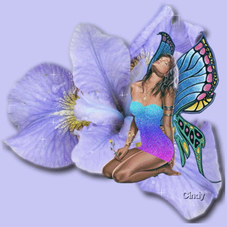 Фэнтези девушка с крыльями бабочки на цветке, Бабочки на цветах Анимация, анимашки в гостевую бесплатно