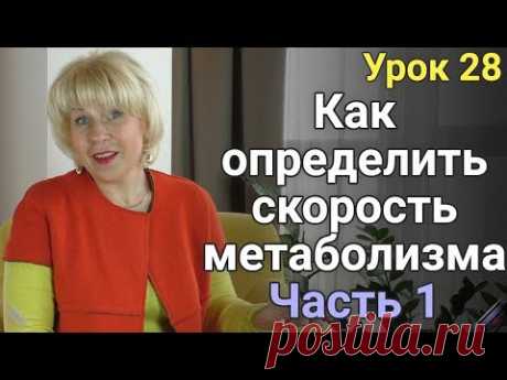 Как определить скорость метаболизма при Похудении. Часть 1. ЕЛЕНА СТЕПАНОВА. ( Урок 28 )