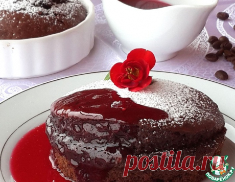 Шоколадно-коньячные пирожные "Гато" с соусом – кулинарный рецепт