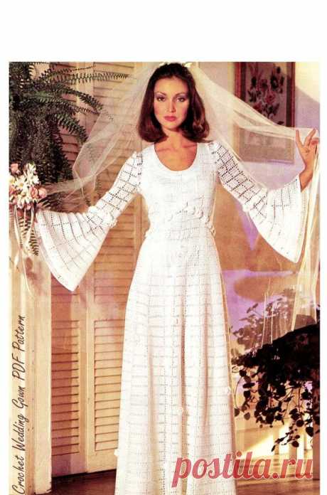 Vintage CROCHET Wedding Dress PDF Pattern от KinsieWoolShop