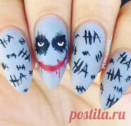 The Joker nail art от Gerrii Karova | We Heart It