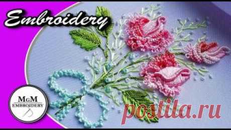 Embroidery: Brazilian Rose 🌸Вышивка: Бразильская Роза PATTERN \ СХЕМА / La PLANTILLA https://ru.pinterest.com/pin/464996730273312170/ thread Tulip || hilo para bordado || нитки для вышивки - https://www.yarn-par...