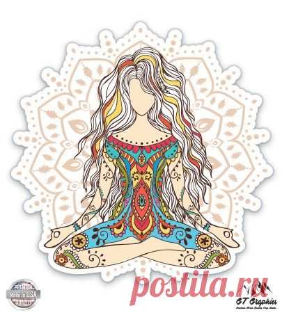 Yoga Girl Ornament Meditation Pose Stock Vector (royalty Free) 1851813820