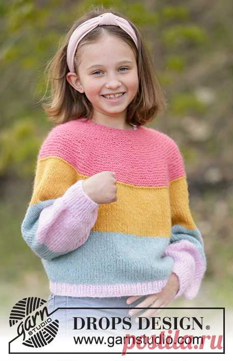 Candy Bar Jumper / DROPS Children 34-23 - Kostenlose Strickanleitungen von DROPS Design