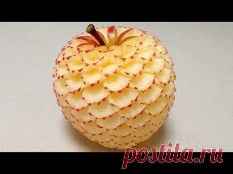 Make Apple Dianthus Flower - Advanced Lesson 22 By Mutita Art Of Fruit And Vegetable Carving