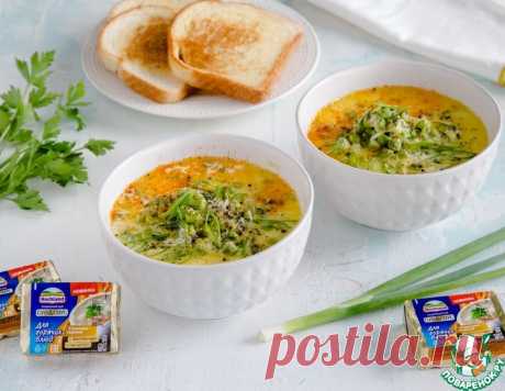 Сырный суп с зеленым горошком и травами – кулинарный рецепт