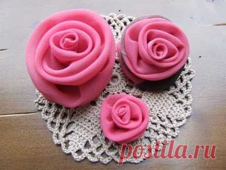 Цветы роз из ткани своими руками -модное украшение.