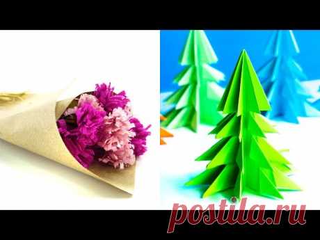 3D Paper Christmas Tree - Tiny Paper Flower Bouquets