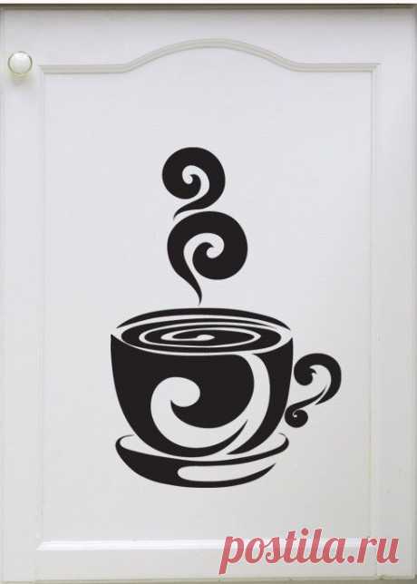 Cup of Cocoa/Coffee - Decal, Sticker, Vinyl, Kitchen, Cupboard, Home, Wall Decor