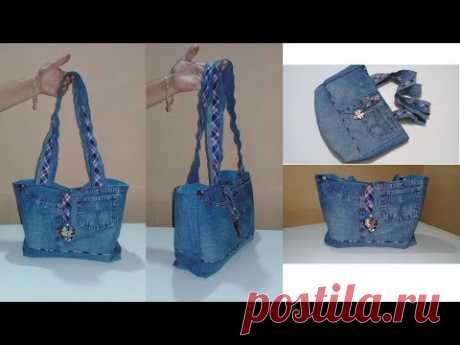 DIY Bolso vaquero con bies - Reciclado