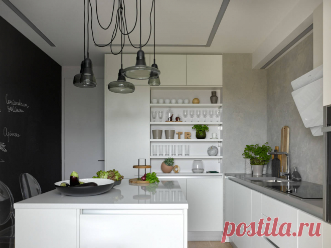 Вопрос: Серый цвет на кухне – с чем его сочетать | Houzz Россия