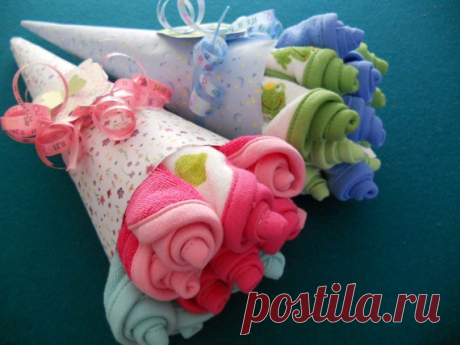 NEW PRICE Washcloth Rosebud Bouquet / Baby Shower Gift/ Hospital Gift/ Bridal…