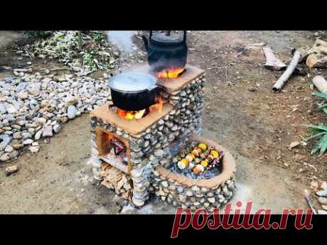 Amazing! Technology For Building Smart Firewood Stove + BBQ 3 in 1Wood Stove