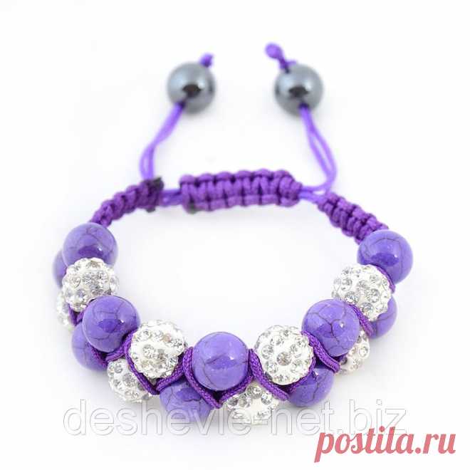 Браслет шамбала женский 05brw-purple, цена 29 грн., купить в Одессе — Prom.ua (ID#35693629)