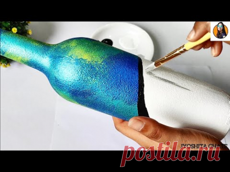 Very Very Unique Bottle Art| No clay Bottle Art | Bottle Craft For Beginners| Bottle Painting Ideas|