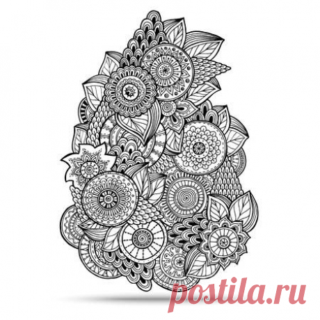 Henna Paisley Mehndi Doodles Abstract Floral Vector Illustration Design Element. Colored Version. 123RF - Миллионы стоковых фото, векторов, видео и музыки для Ваших проектов.