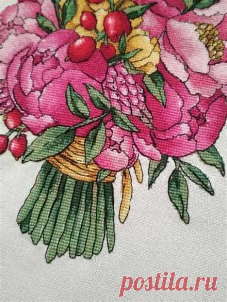 Flower Cross Stitch Pattern Pdf Instant Download Bouquet Cross Stitch C49