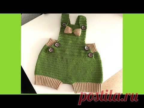 Overol para bebe tejido a crochet | varias tallas | tejidosBebe
