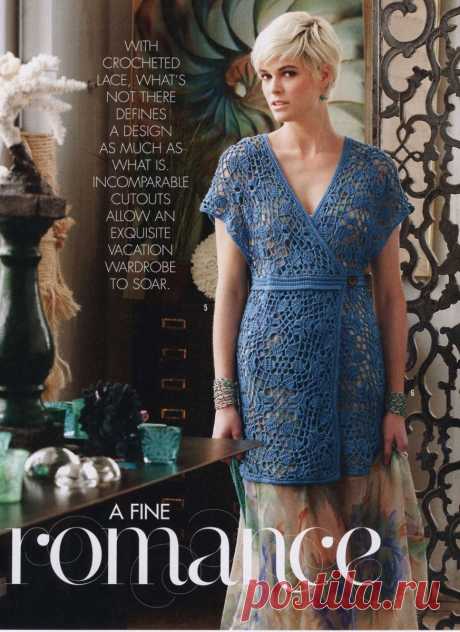 Вязание туники с запахом, модель 5, Vogue Crochet 2012 - Вяжи.ру