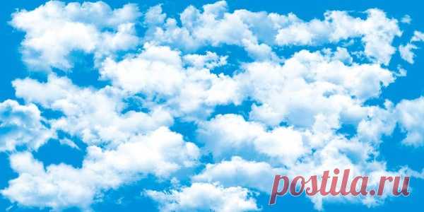 White cloud with blue sky psd background - Backgrounds PSD File