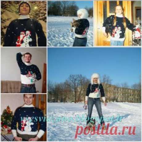 ВСЕ СВЯЗАНО. ROSOMAHA.: Новогодний наследственный свитер с Дедом Морозом. Новый год!