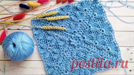 🍀Плед "Трилистник" единым полотном🍀Узор для пледа и декора крючком🍀Plaid crochet pattern 3 D🍀