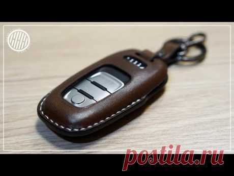 [Leather Craft] Audi A6 smart key case DIY