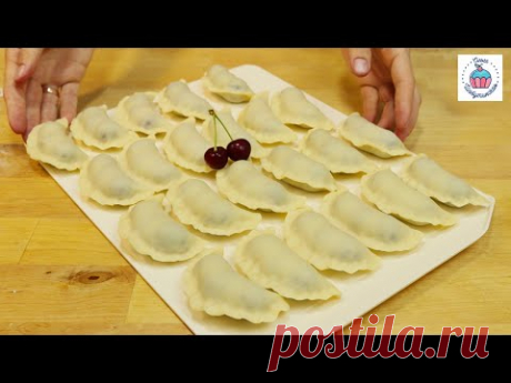 ВАРЕНИКИ с ВИШНЕЙ не развариваются, не текут! Удачное тесто для вареников