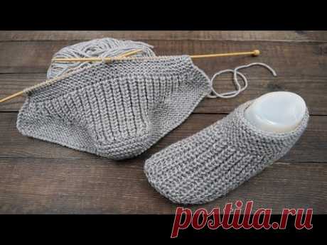 Следки «Шоссы» спицами ♞ Slippers "Shossy" knitting pattern