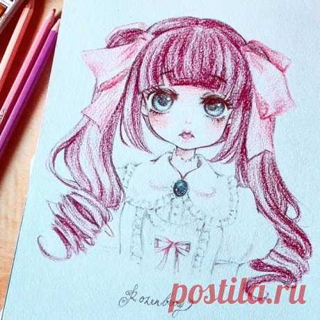 💖🍓 Hello cuties! 😊💕 A portait of my oc Ermengarde with my beloved pencils 😍💞💜 I love those colors... 💕 What do you think of her new design? 😍💗💟✨
#anime #animegirl #girl #mangagirl #loli #lolitafashion #lolita #pencil #artoftheday #artist #art #support #youngartisthelp @arts_help @worldofartists #cute #pink #rozenberry #rozenberryoc