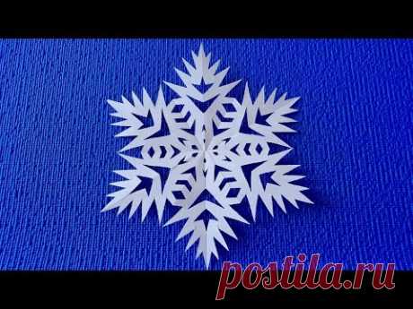 Как красиво вырезать снежинку из бумаги.Снежинка из бумаги просто. Paper Snowflake Tutorial