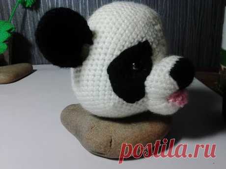 Панда, ч.1.  Panda,  р.1.    Мастер класс вязания игрушек  крючком.