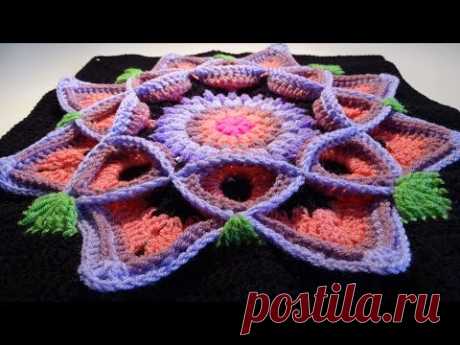 Crochet Flower 3D Granny Square 2