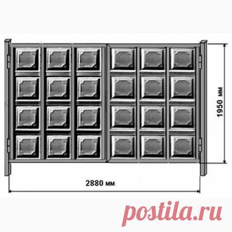 Ворота филенка №3 -2м х 3м