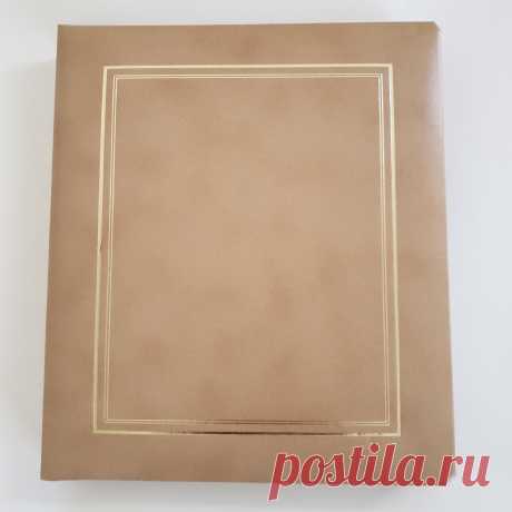Vintage Photo Curio Album Leather Covers 8x10 Gold Hinged | eBay