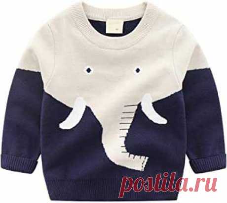 Amazon.com: HUAER & Baby Boys Girls Knit Sweater Unisex Cotton Cartoon Animal Pullover Sweatshirt: Ropa