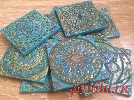 плитка бирюзовая, плитка ручной работы, плитка марокканская, плитка восточная, плитка с орнаментом