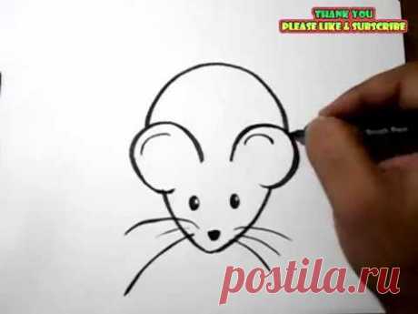 How to Draw a Rat Easy drawing for kids | YZArts