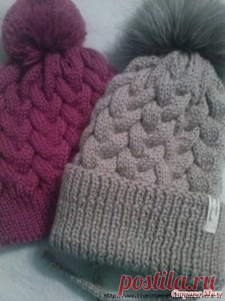 Пора утепляться к зиме. Вяжем теплые шапочки онлайн.