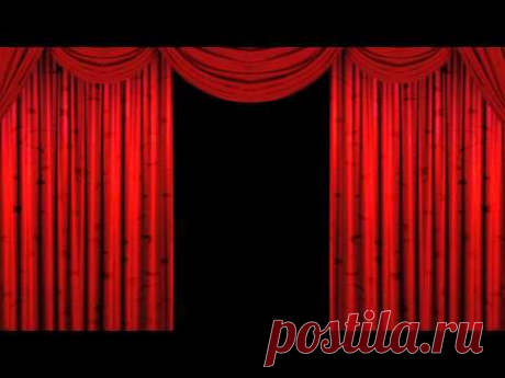 Футажи - театральный занавес (the curtain opens and closes)