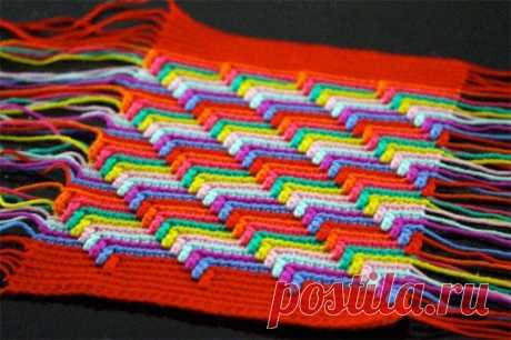 Вязание узора, имитирующего вышивку барджело — Рукоделие
