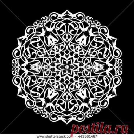 Decorative Element Traditional Damask Pattern. Texture For Wallpapers, Textile, Upholstery Fabric. Banco de ilustração vetorial 443561467 : Shutterstock