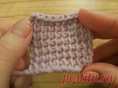 Урок №1.  Узор ЭНТЕРЛАК. ТУНИССКОЕ ВЯЗАНИЕ. Для начинающих. Crochet