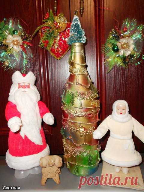 Реставрация антикварной новогодней игрушки из ваты. Снегурочка и Дед Мороз. +БОНУС, папье маше из ваты. / Ремонт антикварных кукол / Бэйбики. Куклы фото. Одежда для кукол