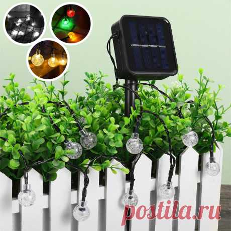 50/100/200leds solar string fairy light ball lamp garden outdoor waterproof home party decoration Sale - Banggood.com