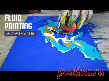 Beginners Fluid Painting in Acrylic only with Water and Color