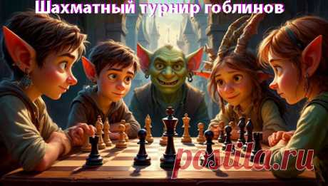 Наступил день большого турнира среди гоблинов. Все участники, парни и девушки, были сосредоточены и серьёзны. Единственным украшением на их лицах были маленькие золотые серёжки в ушах, символизирующие принадлежность к клубу любителей шахмат.